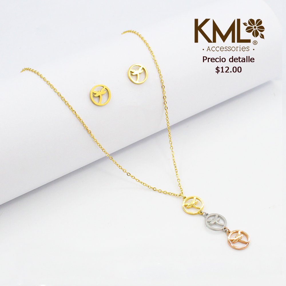 SET TRICOLOR LIBELULAS