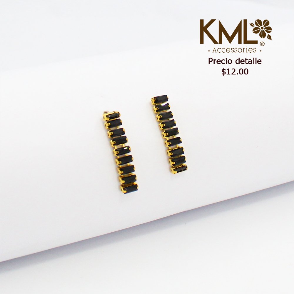 ARETES COLGANTES DORADOS ,NEGROS