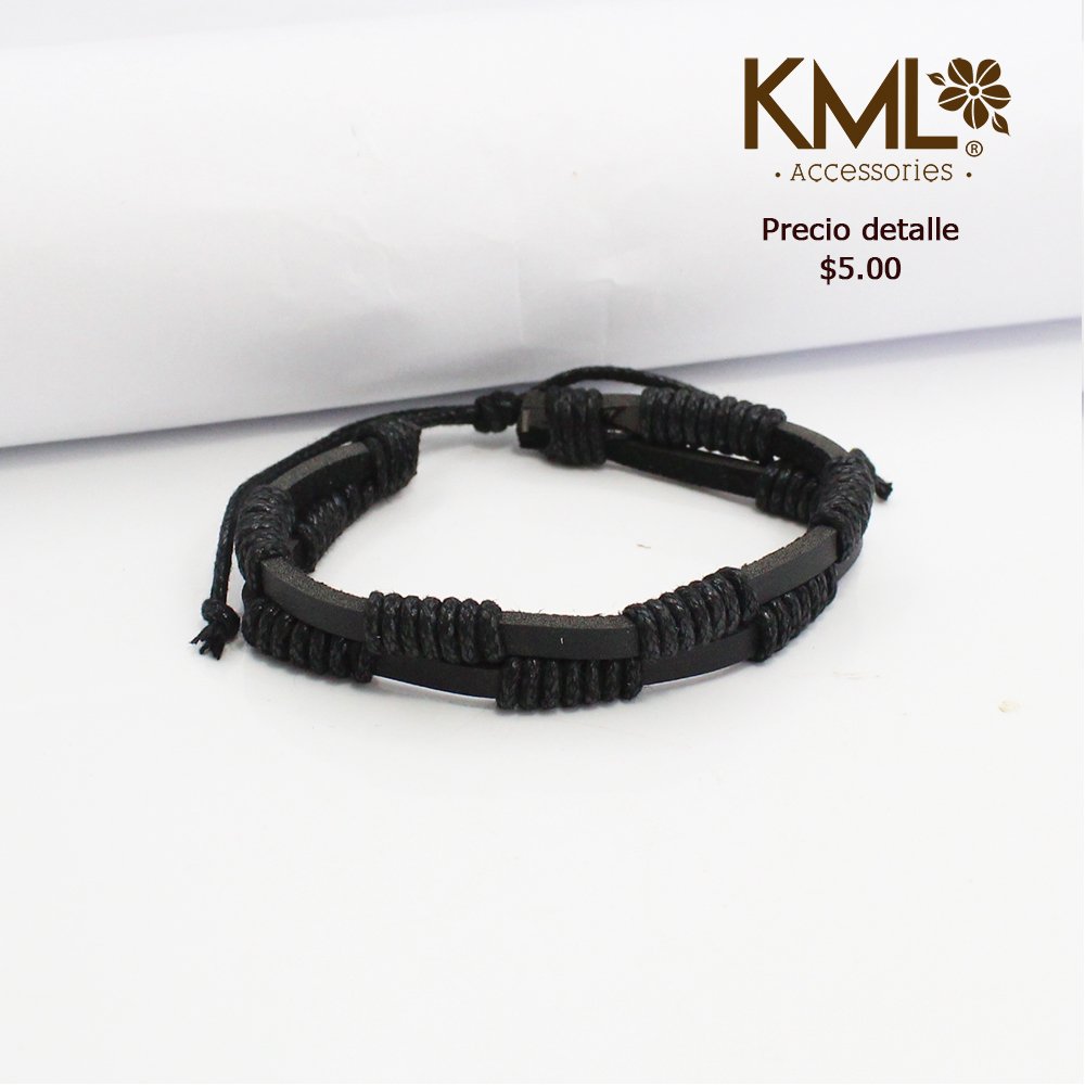 PULSERA DUO NUDO NEGRO