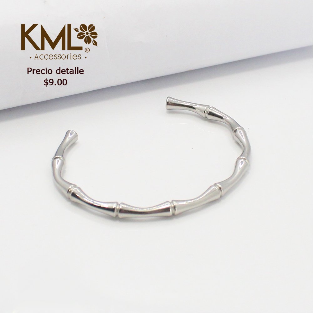 PULSERA PLATEADA BAMBU
