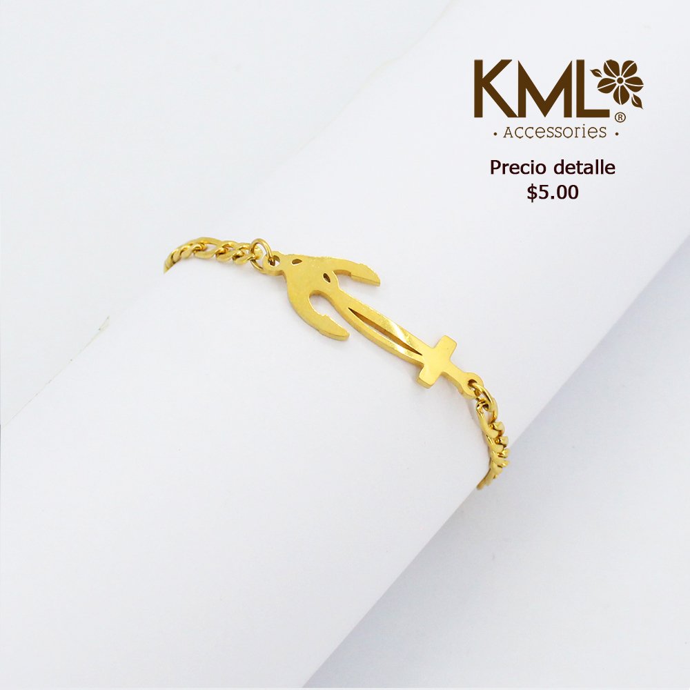 PULSERA DORADA ANCLA