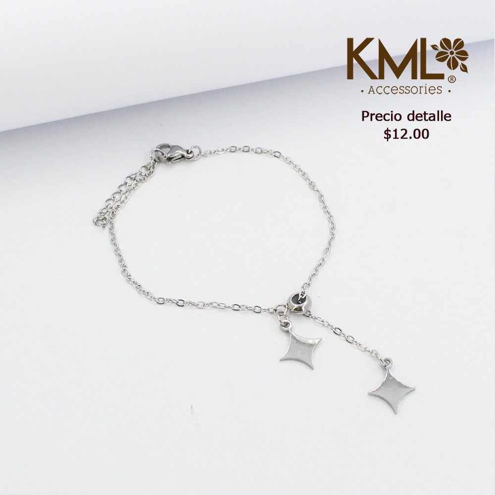 PULSERA PLATEADA DESTELLOS