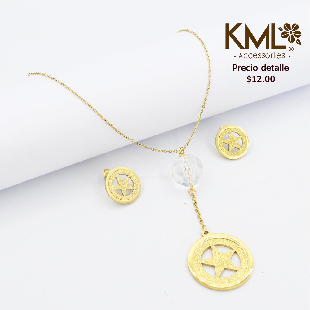SET DORADO ESCUDO ESTRELLA