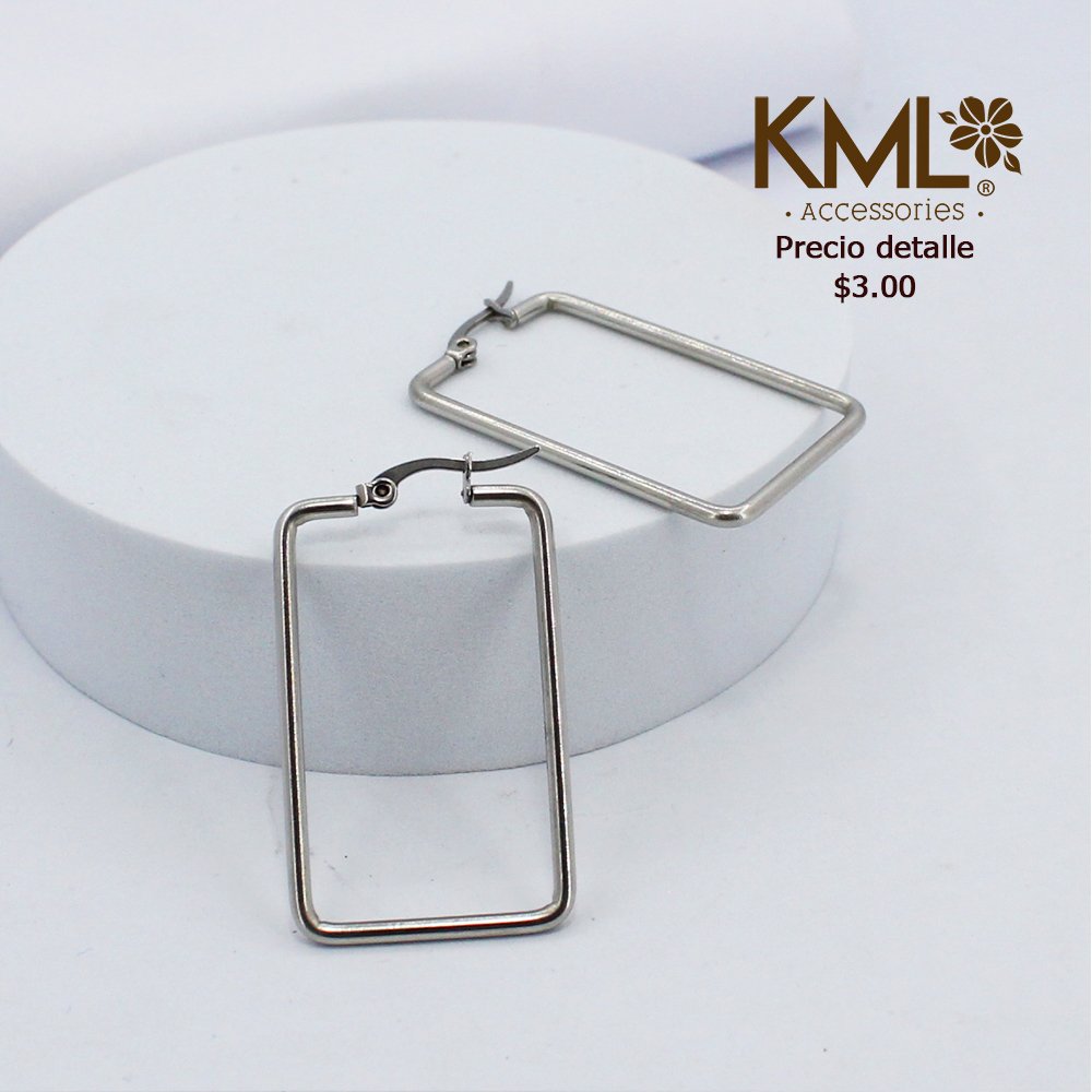 ARGOLLA RECTANGULO PLATEADA