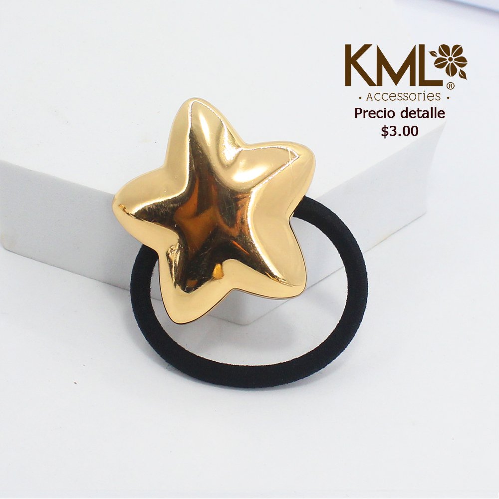 COLETA ESTRELLA DORADA PARA EL CABELLO