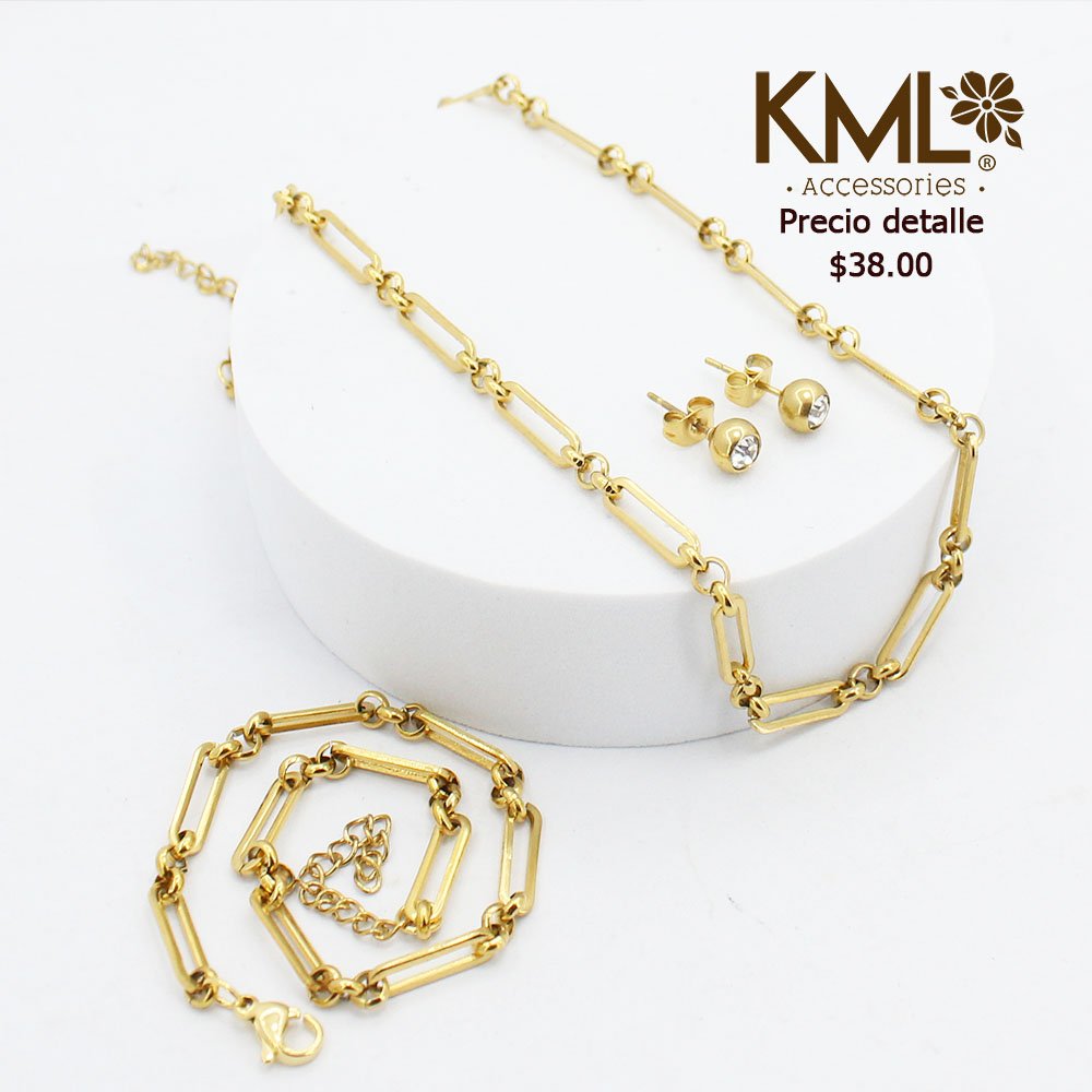 SET COLLAR ,PULSERA ENLAZADA