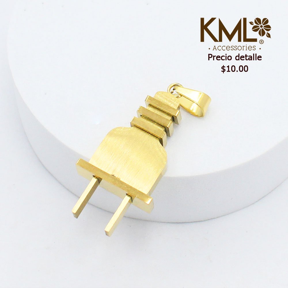 DIJE ENCHUFE DORADO
