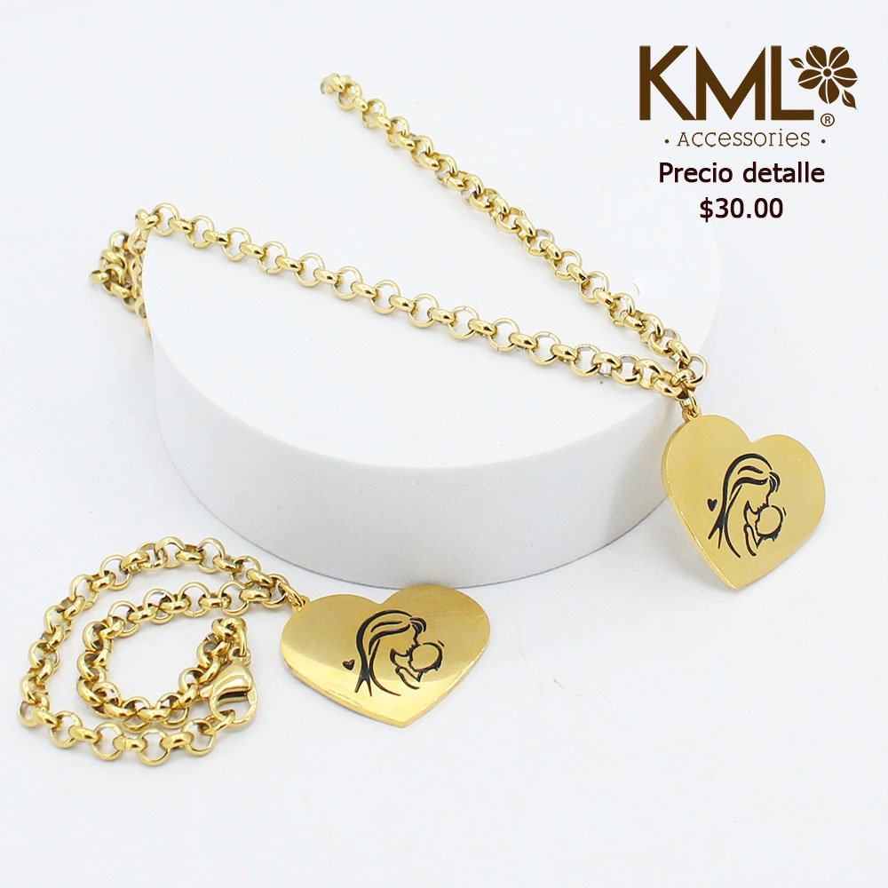 SET DORADO AMOR DE MADRE