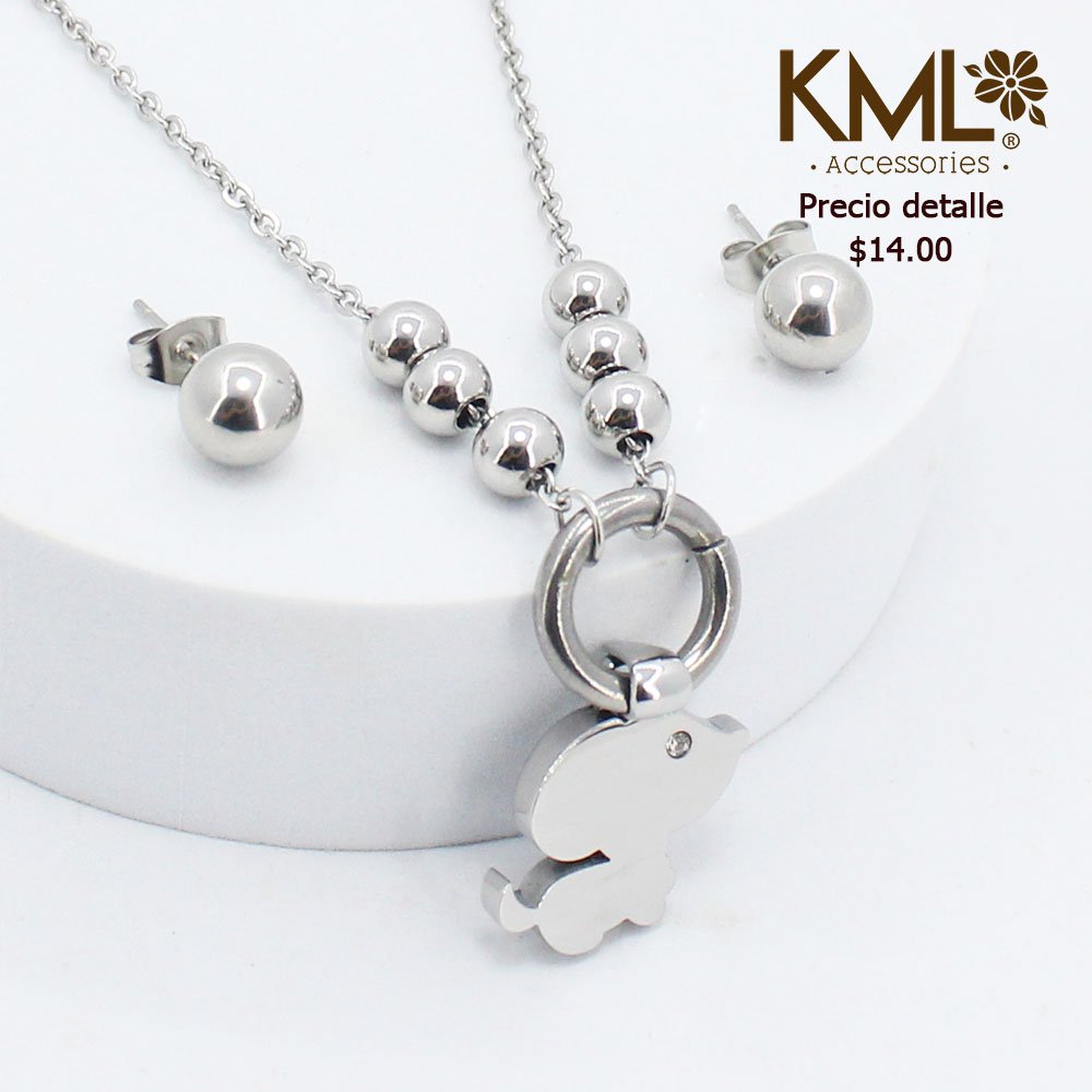 SET PLATEADO DOG