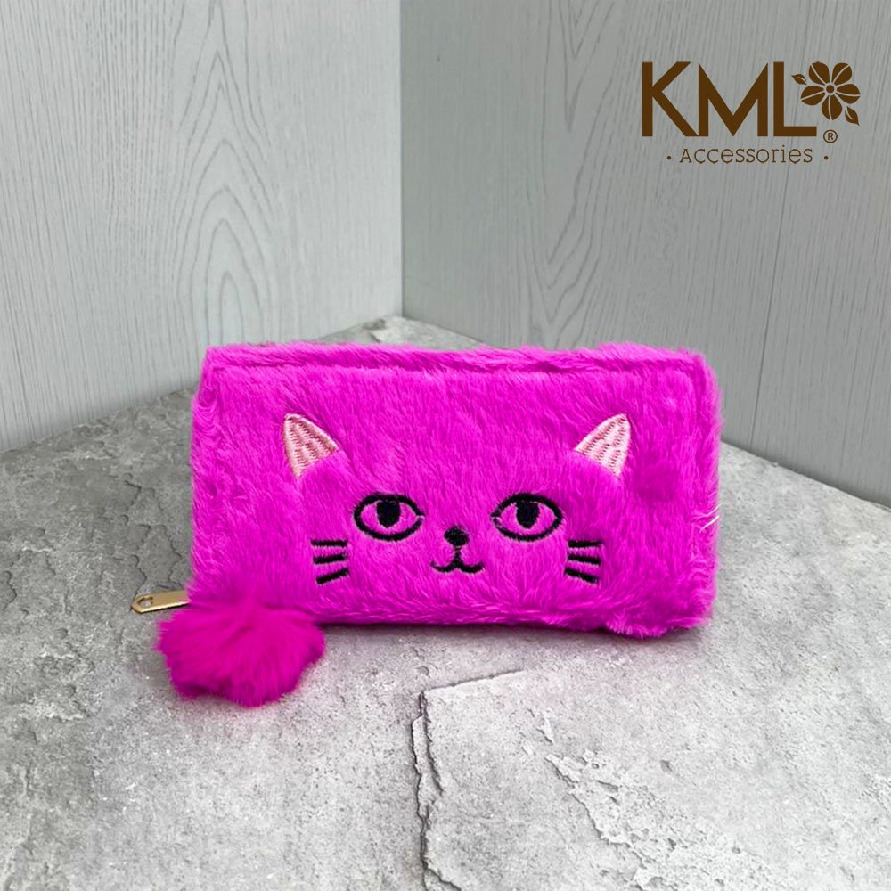 BILLETERA  FLUFFLY CAT FUCSIA