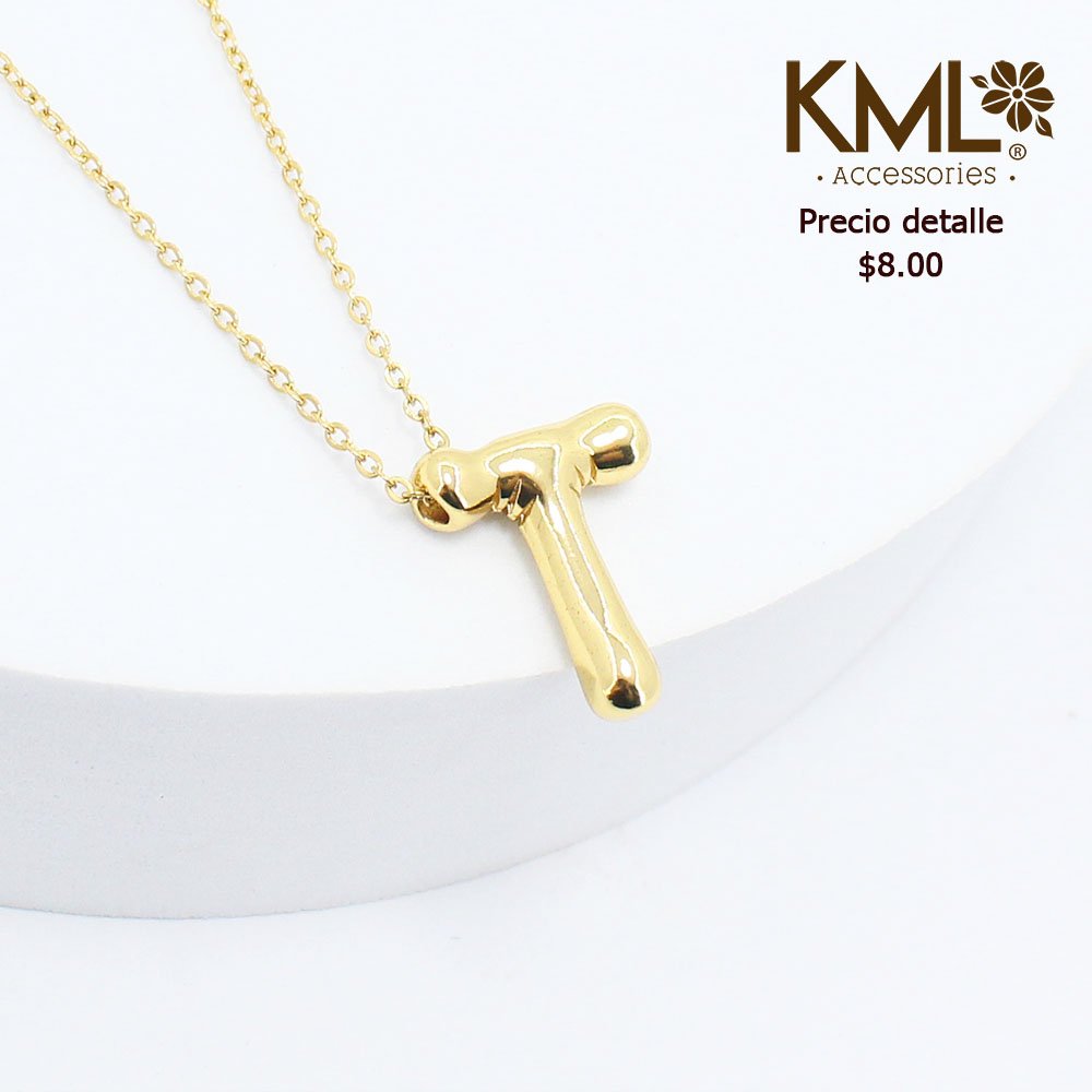 COLLAR DORADO LETRA T