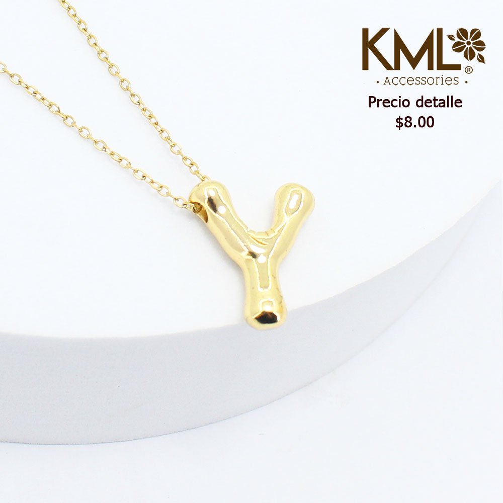 COLLAR DORADO LETRA Y