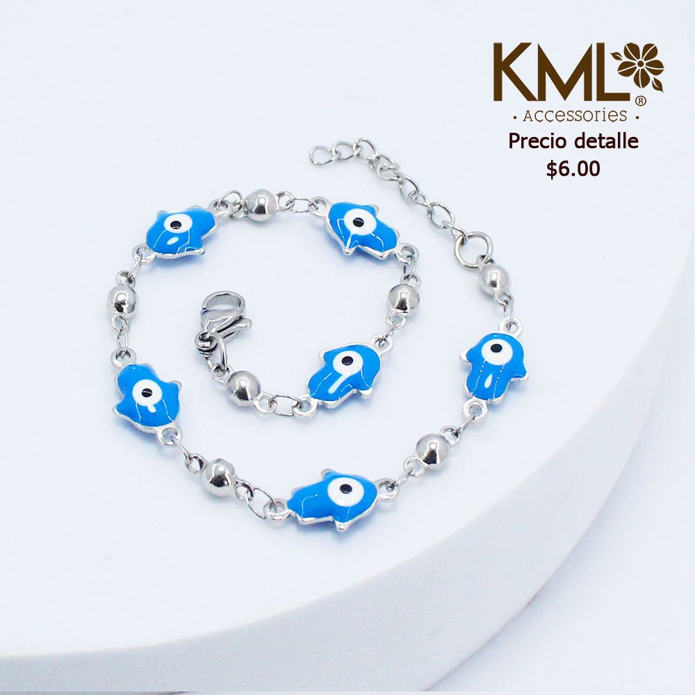PULSERA MANO TURCA AZUL