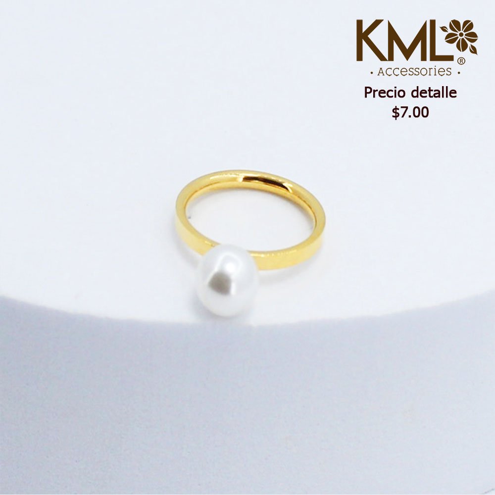 ANILLO DORADO TALLA 8