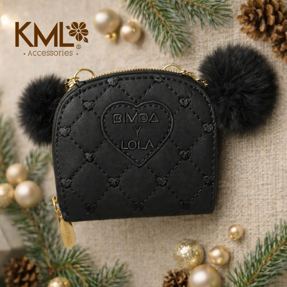 BILLETERA TIPO BANDOLERA PUNKY BLACK