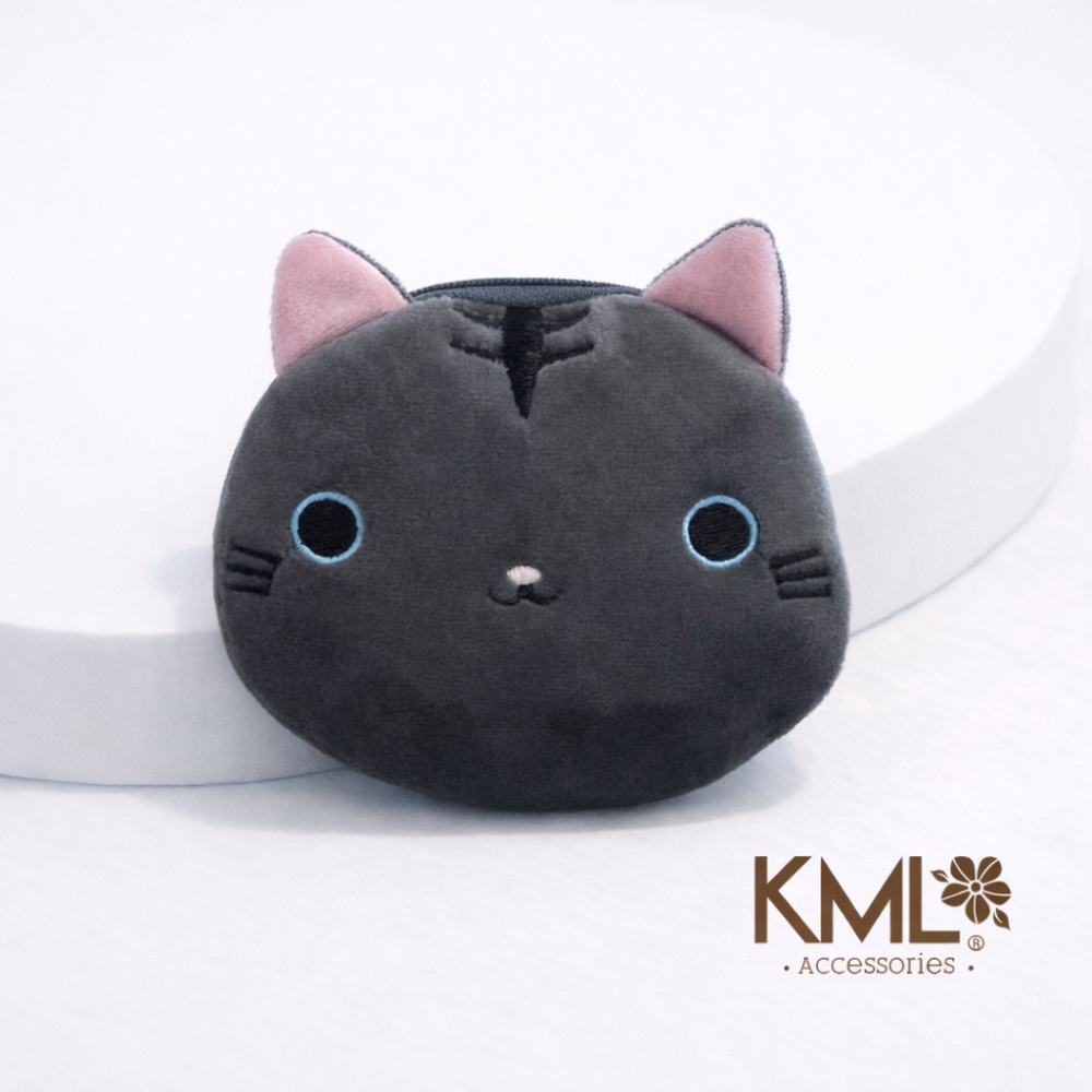 MONEDERO GATITO GRIS