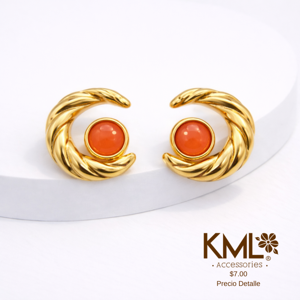 ARETE OLIVIA NARANJA