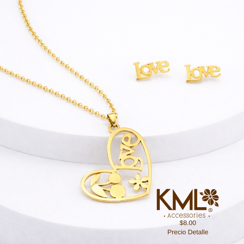 SET CORAZON CEREZA LOVE