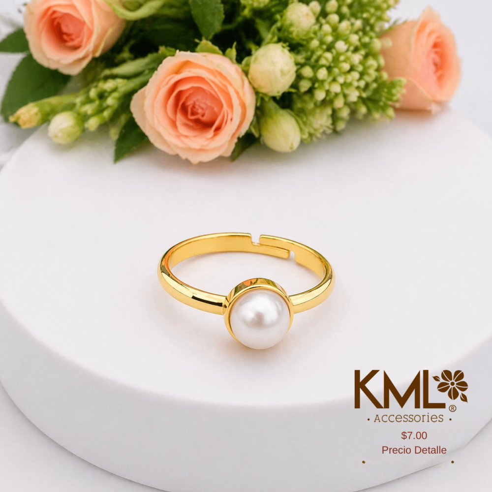 ANILLO DORADO MEDIA PERLA