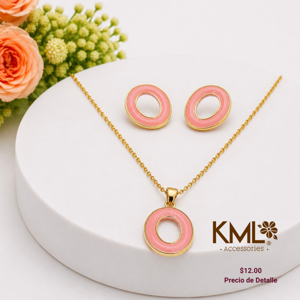 SET DORADA DONITA ROSA