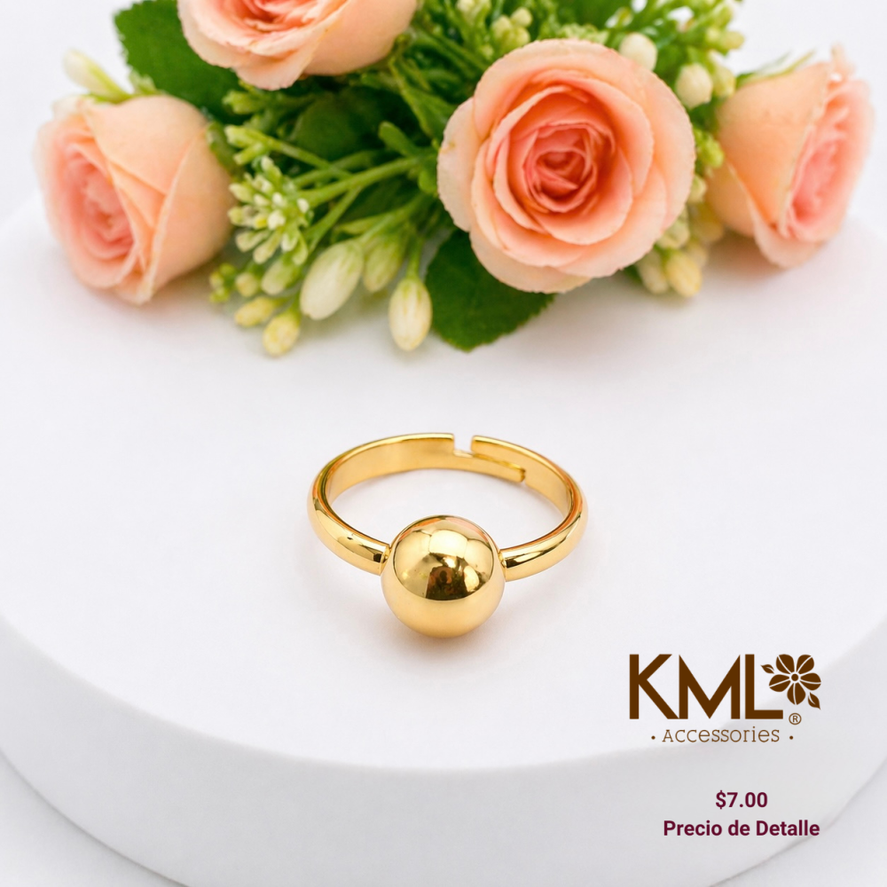 ANILLO DORADO MEDIA BOLA