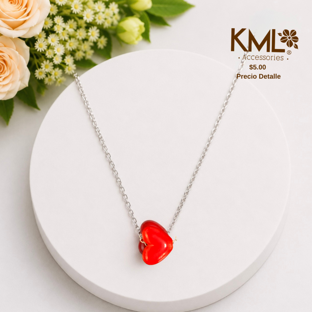 CADENA CORAZON ROJO