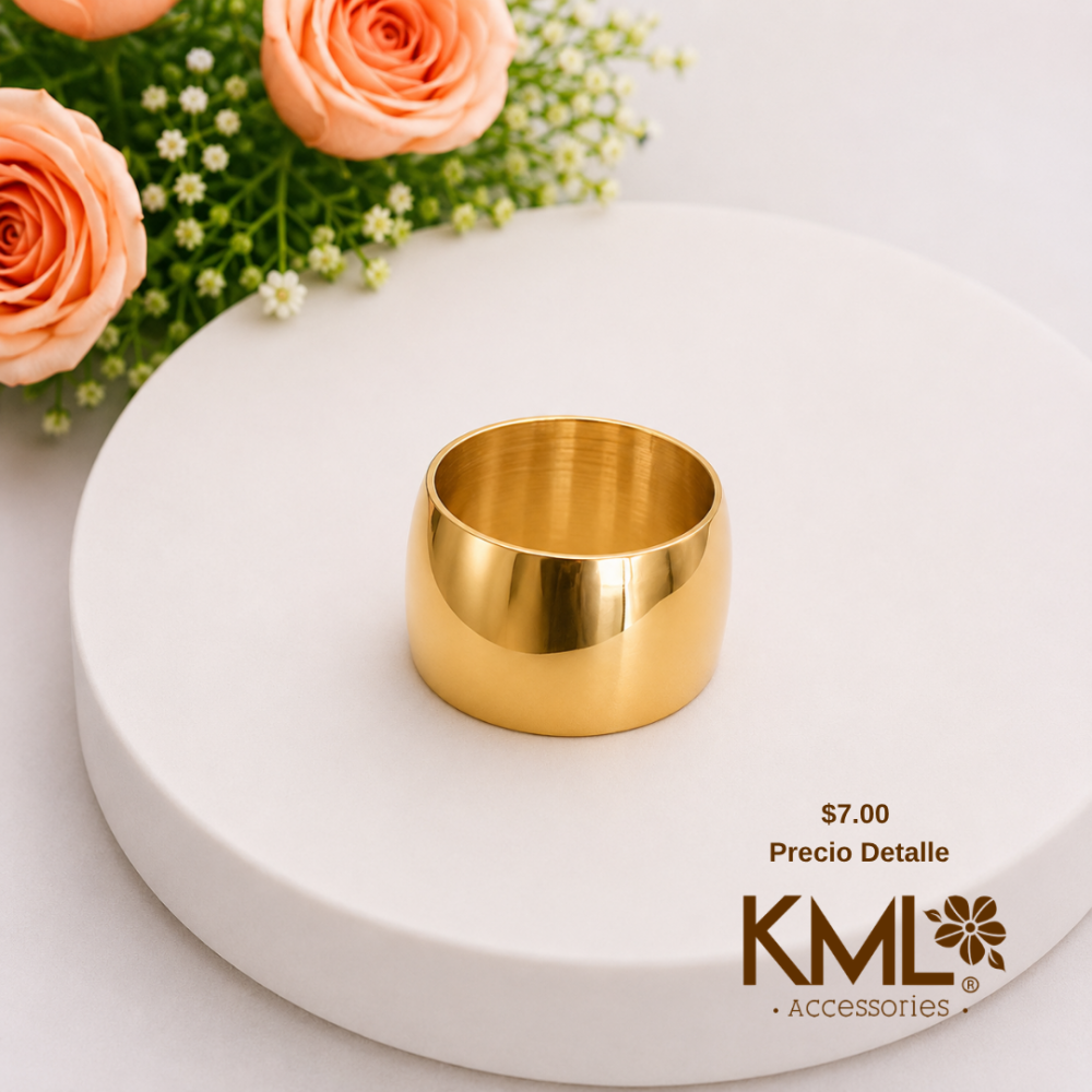ANILLO LISO DORADO T11
