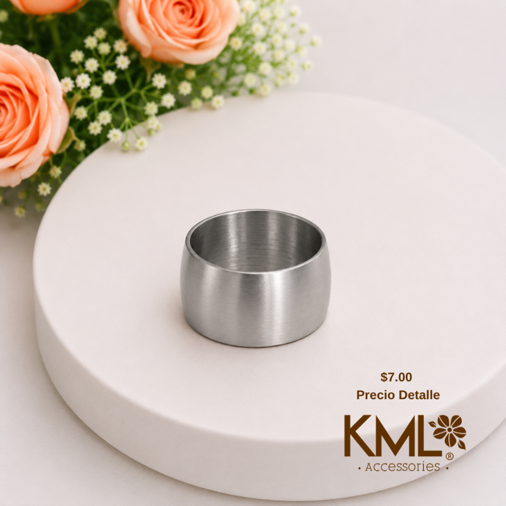 ANILLO LISO PLATEADO T9