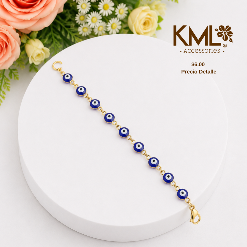 PULSERA OJO TURCO AZUL