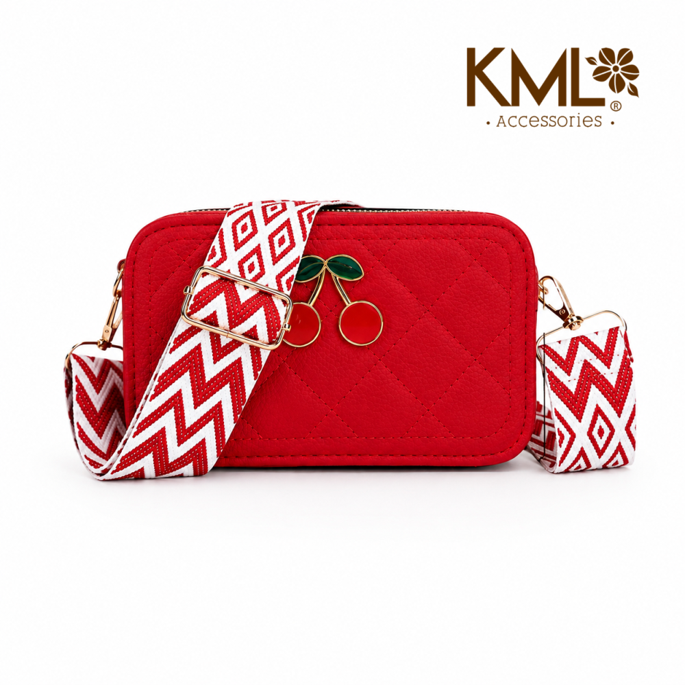 BANDOLERA CHERRY ROJA