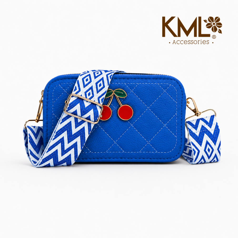 BANDOLERA CHERRY AZUL
