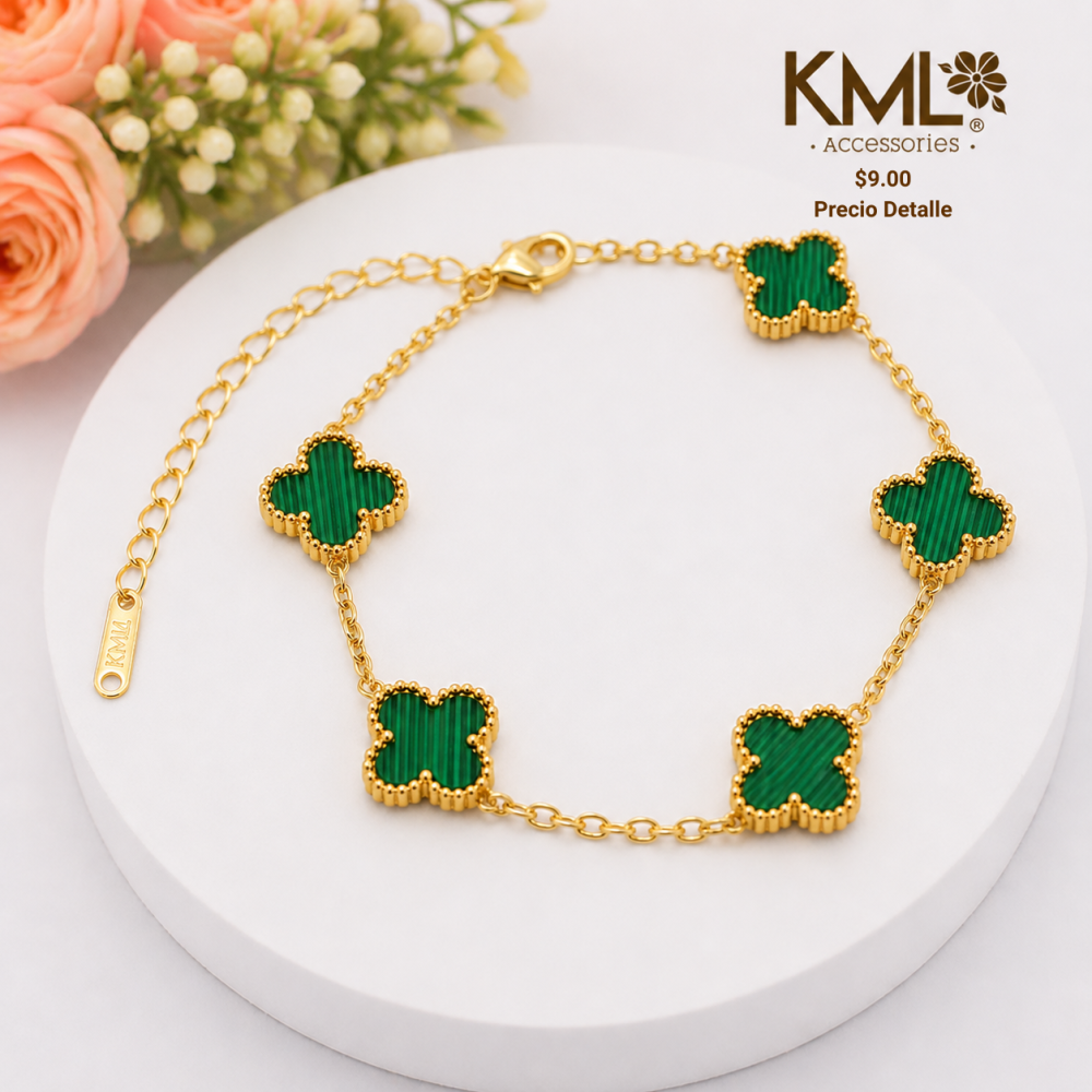 PULSERA TREBOL VERDE