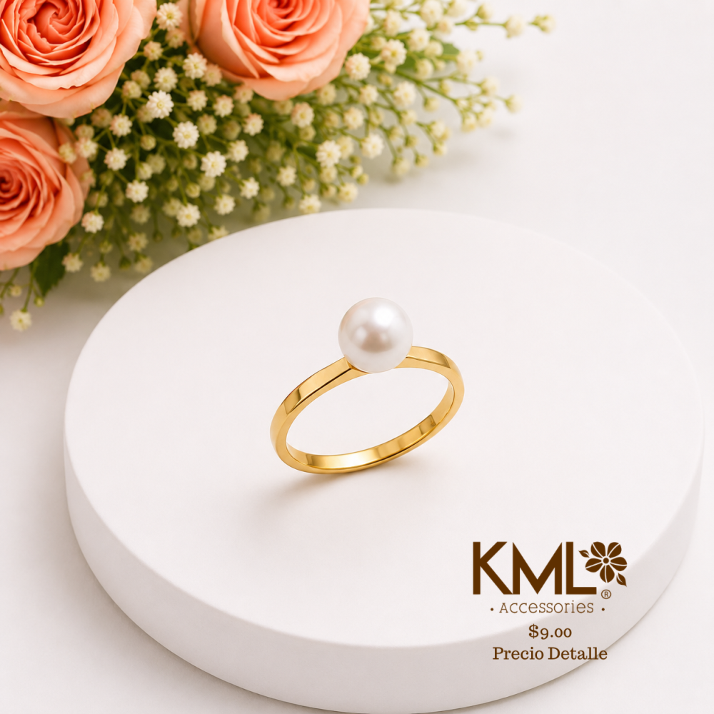 ANILLO PERLA DORADO