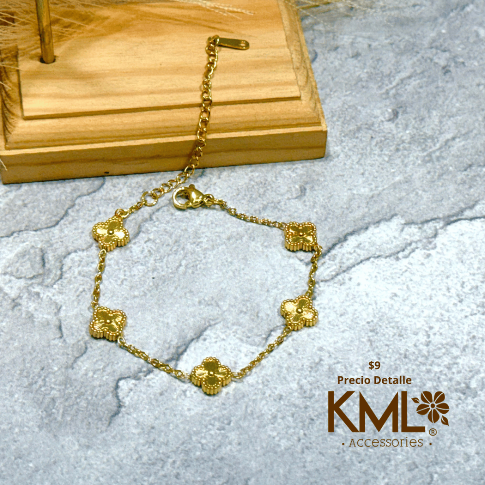 PULSERA DORADA TREBOL SMALL