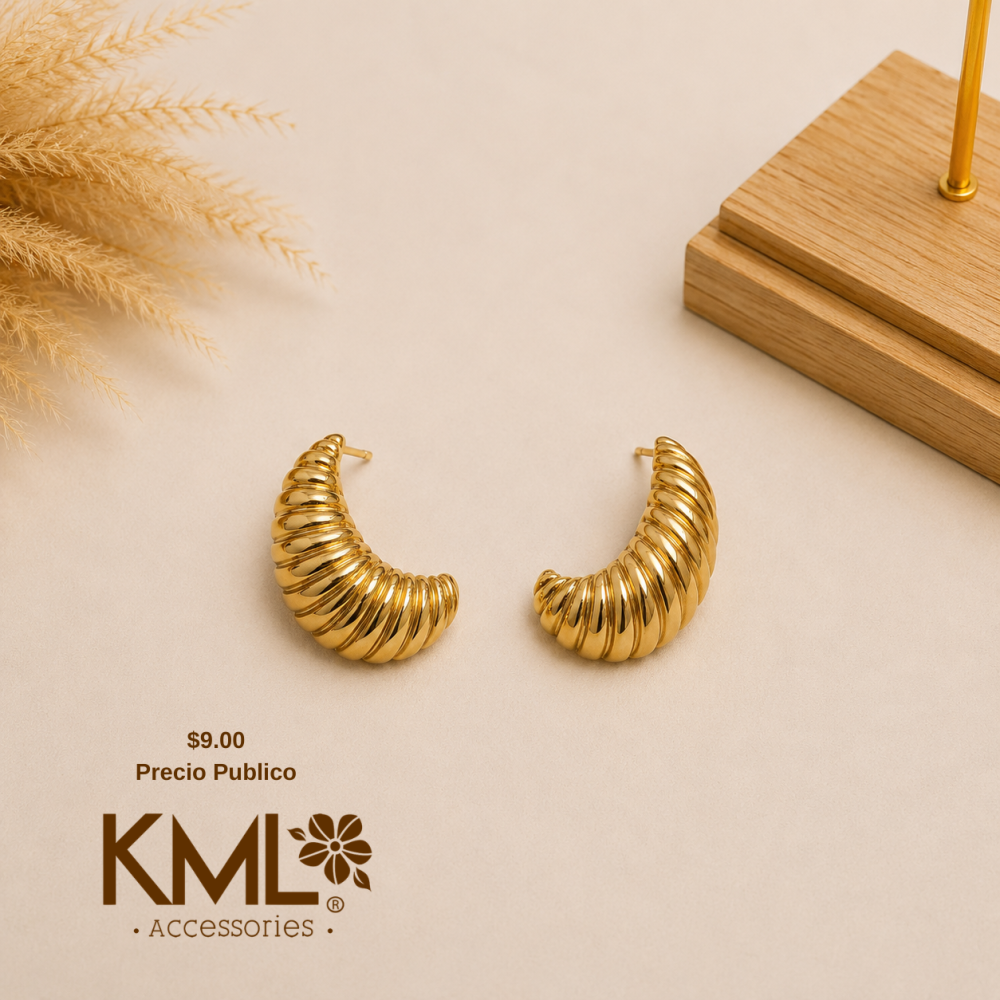 ARETE DORADO GOTA RAYAS