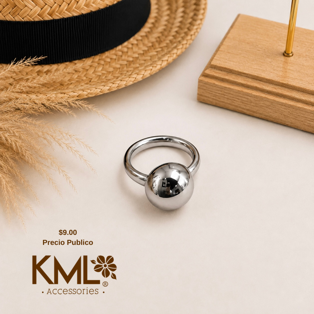 ANILLO MEDIA BOLA TALLA 9
