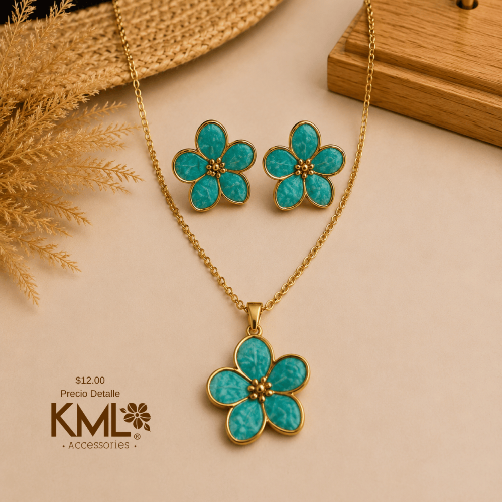 SET FLORES TURQUEZA
