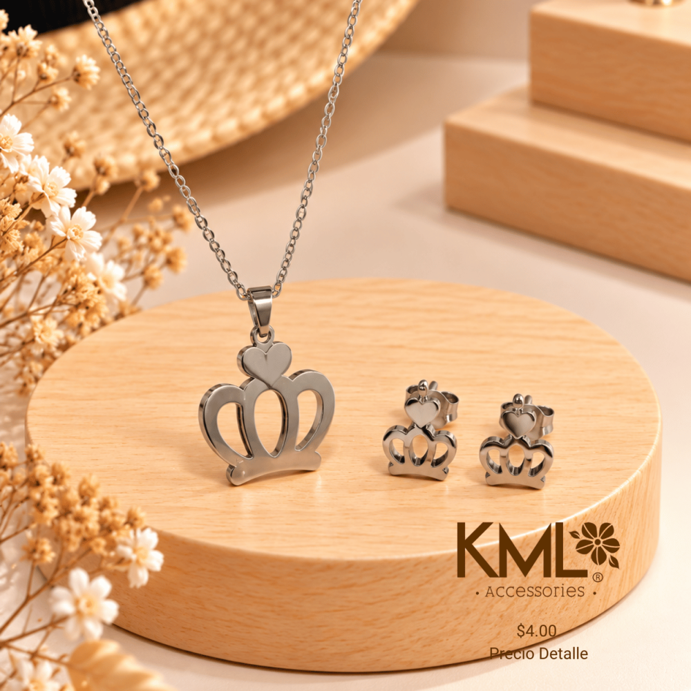 SET PLATEADO CORONITA